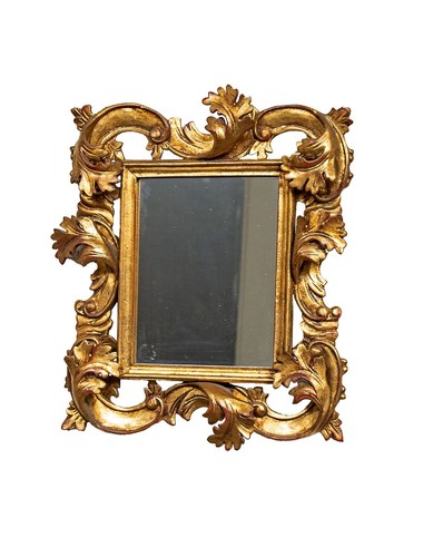 Specchiera dorata con cornice