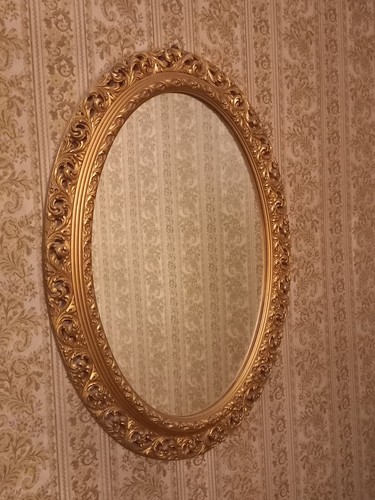 Specchio con cornice legno - specchio,