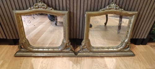 Antica coppia specchi con - antica,