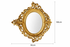 Specchio barocco ovale da