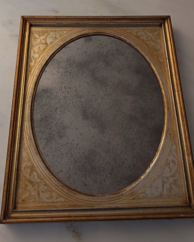 Specchio vintage legno dorato - specchio,